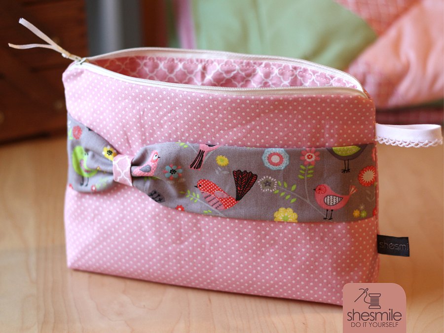 Kosmetiktasche "Lotta" (Nähanleitung &amp; Schnittmuster)