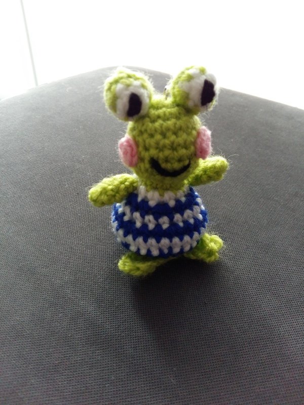 Schlüsselanhänger Frosch 2 0 gehäkelt - Bild 2