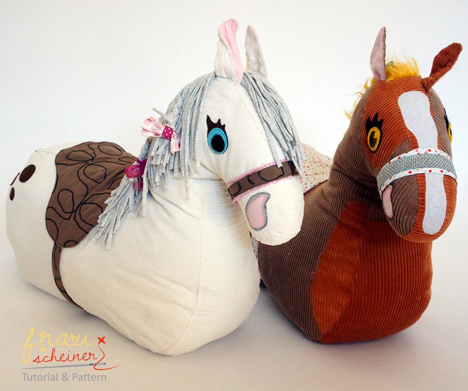 Ride-on plush horse