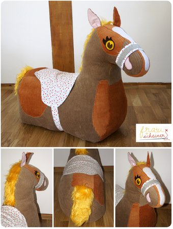 Ride-on plush horse