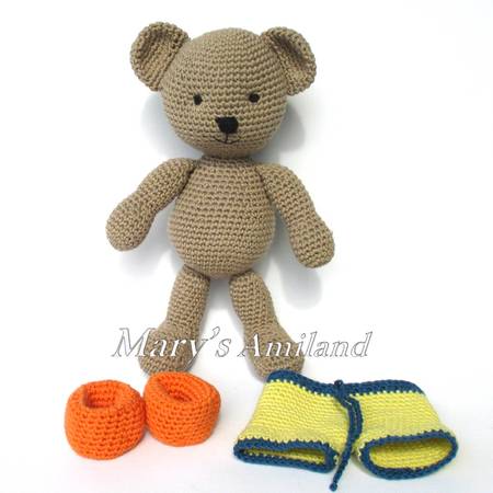 Oliver Bear The Ami - Amigurumi Crochet Pattern