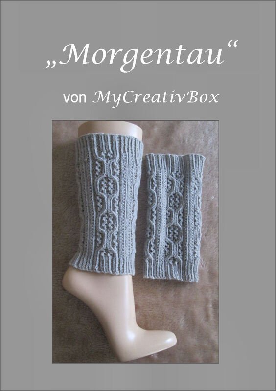 Beinstulpen "Morgentau" - gestrickt; 14J.- Erwachsene
