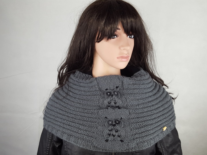 61 Strickanleitung Halsschmeichler Schulterwärmer Schal Eule