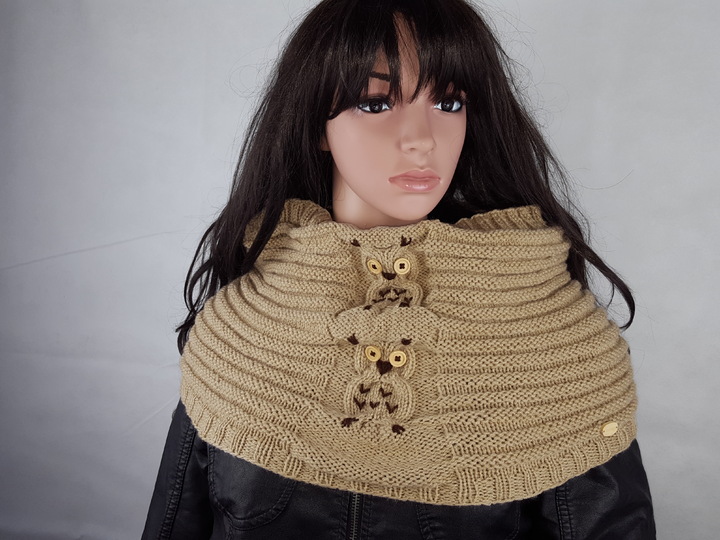 61 Strickanleitung Halsschmeichler Schulterwärmer Schal Eule