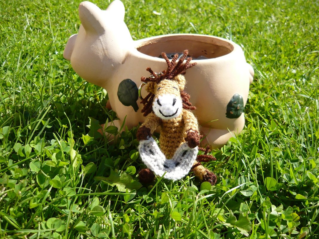 Häkelanleitung Pferd mit Hufeisen Glücksbringer Schlüsselanhänger / Geschenkanhänger - Bild 4