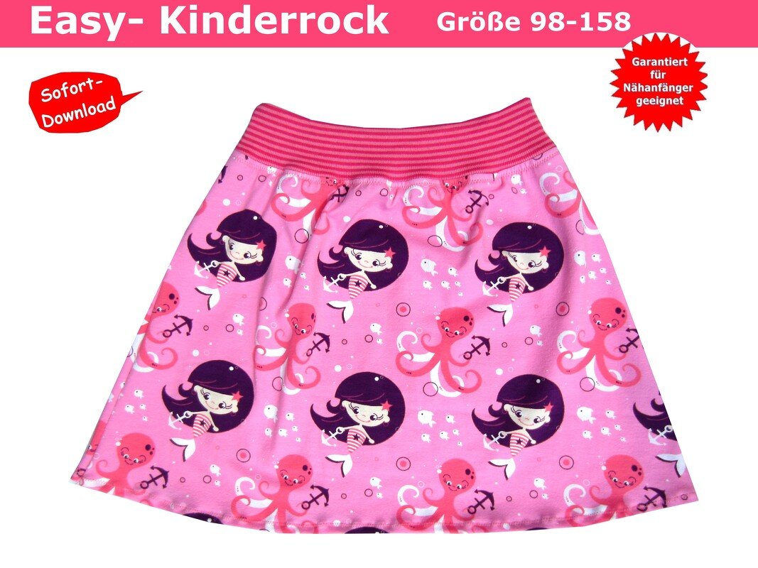 Easy-Kinderrock - Schnittmuster &amp; Nähanleitung