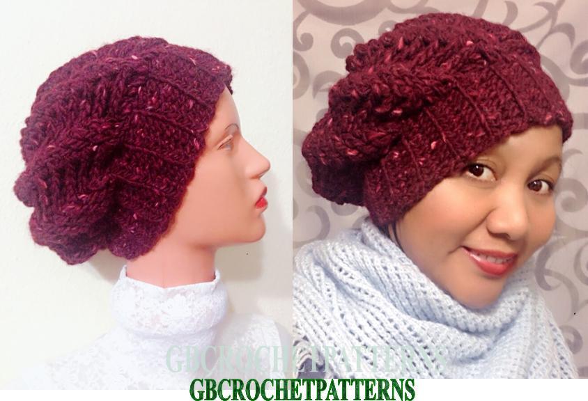 Crochet Pattern Slouchy hat, storm beanie, Knit look and textured Hat sizes Child to Adult Large - Image 4