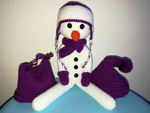 Häkelanleitung Schneemann