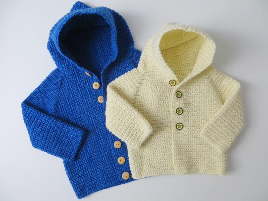 Häkelanleitung, Kapuzenjacke für Kinder in 4 Größen