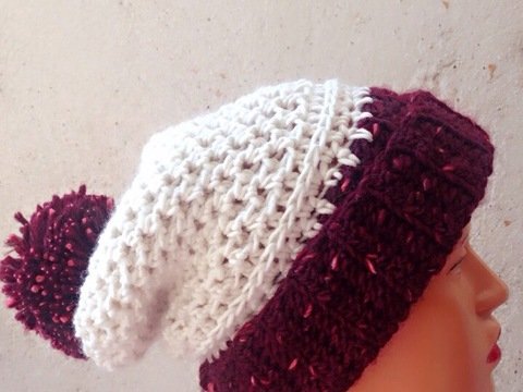 Shane slouchy beanie, crochet pattern slouchy hat sizes toddlers up to Adult Large