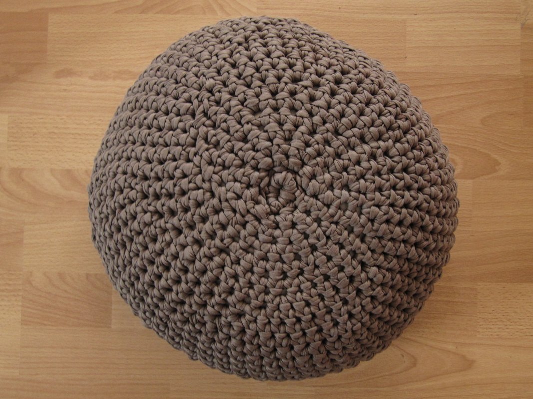 22 Sitzpouf Sitzkissen aus Textilgarn Häkelanleitung E-Book - Bild 2