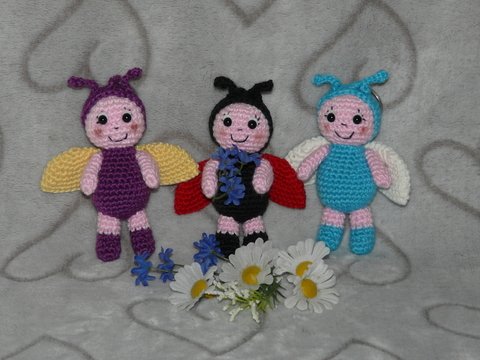 Häkelanleitung Schlüsselanhänger Glücksbringer Marienkäfer