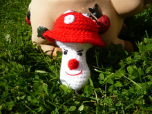 Häkelanleitung Glückspilz Glücksbringer Schlüsselanhänger / Geschenkanhänger