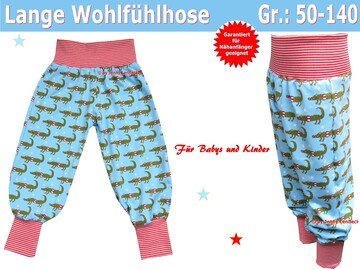 Lange Wohlfühlhose ''Superbequem'', Pumphose - Schnittmuster und Nähanleitung