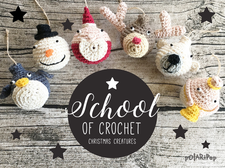 POLARIPOP's H&auml;kelschule: Weihnachtskreaturen &bull; Set mit 6 Teilen
