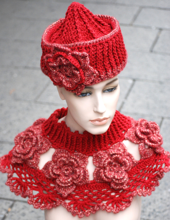 Häkelanleitung Rosenkragen / Crochet Pattern Rose Collar