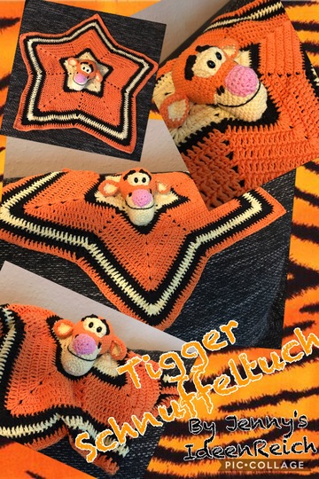 Häkelanleitung.pdf Schnuffeltuch Stern Tigger