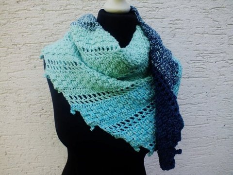 Häkelanleitung Tuch Desafima 2 Größen Reliefmuster