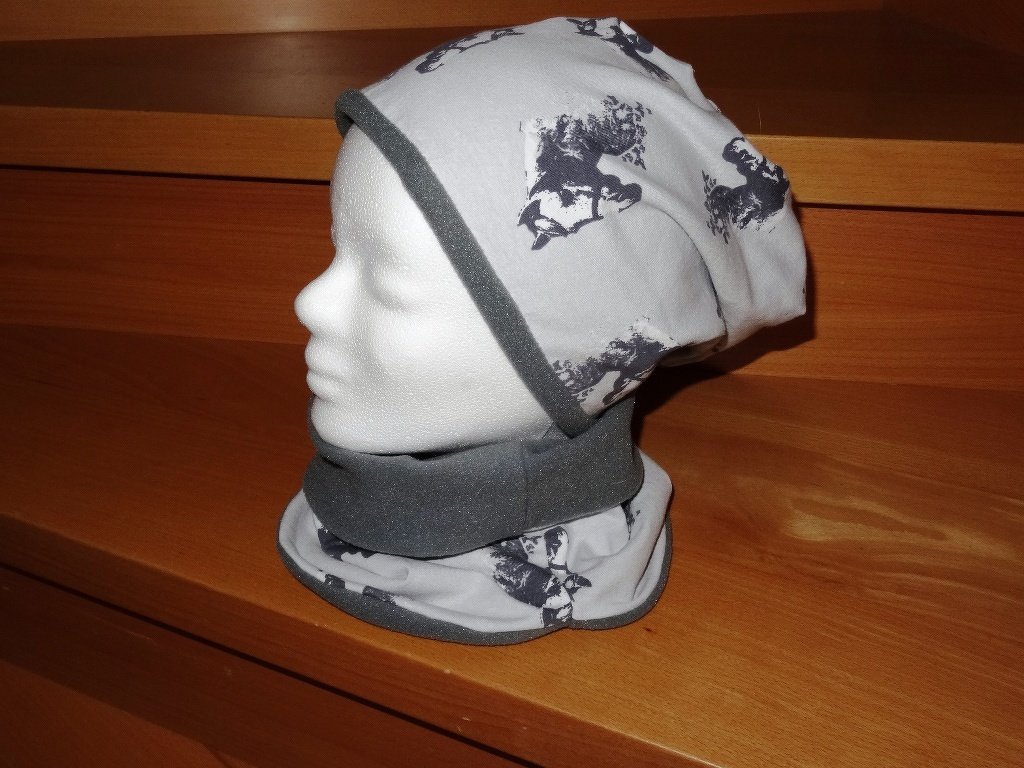 Wendebeanie Beanie Mütze mit Halssocke nähen