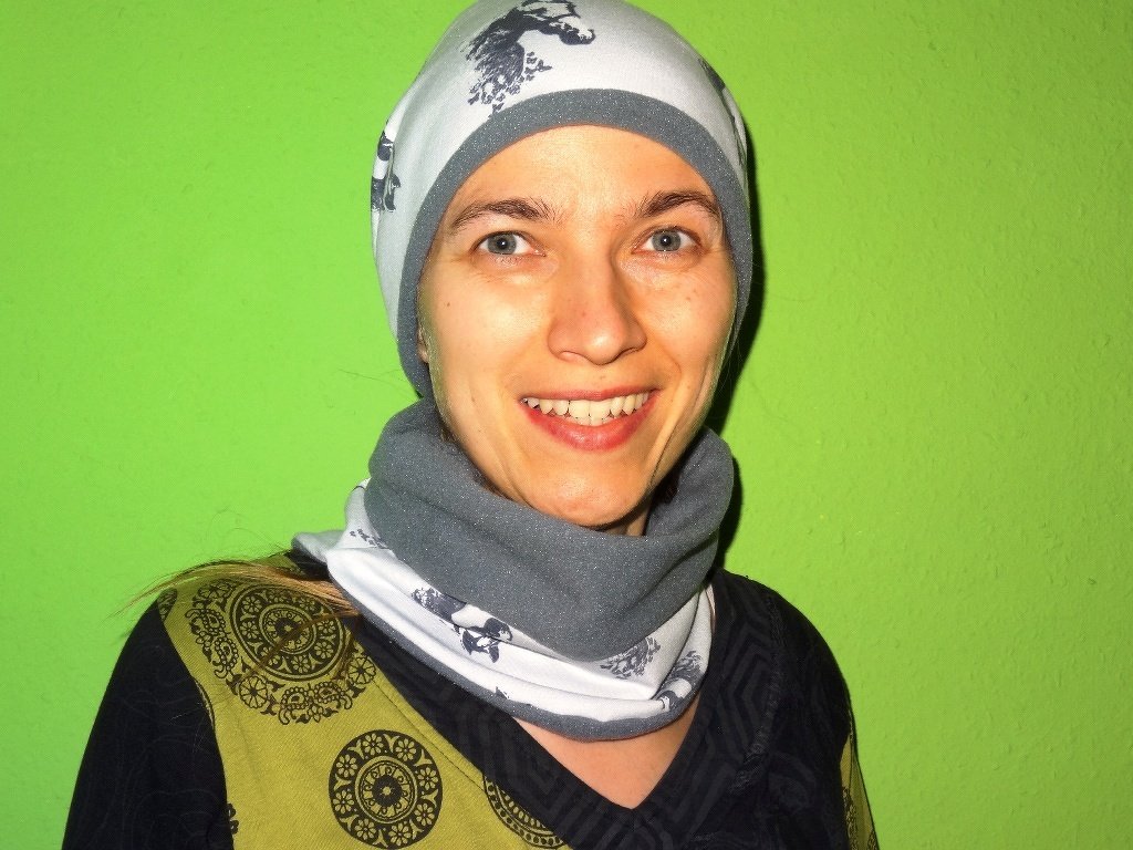 Wendebeanie Beanie Mütze mit Halssocke nähen - Bild 16