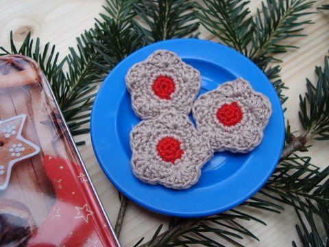 Häkelanleitung Baumschmuck / Weihnachtskekse / Aufhänger