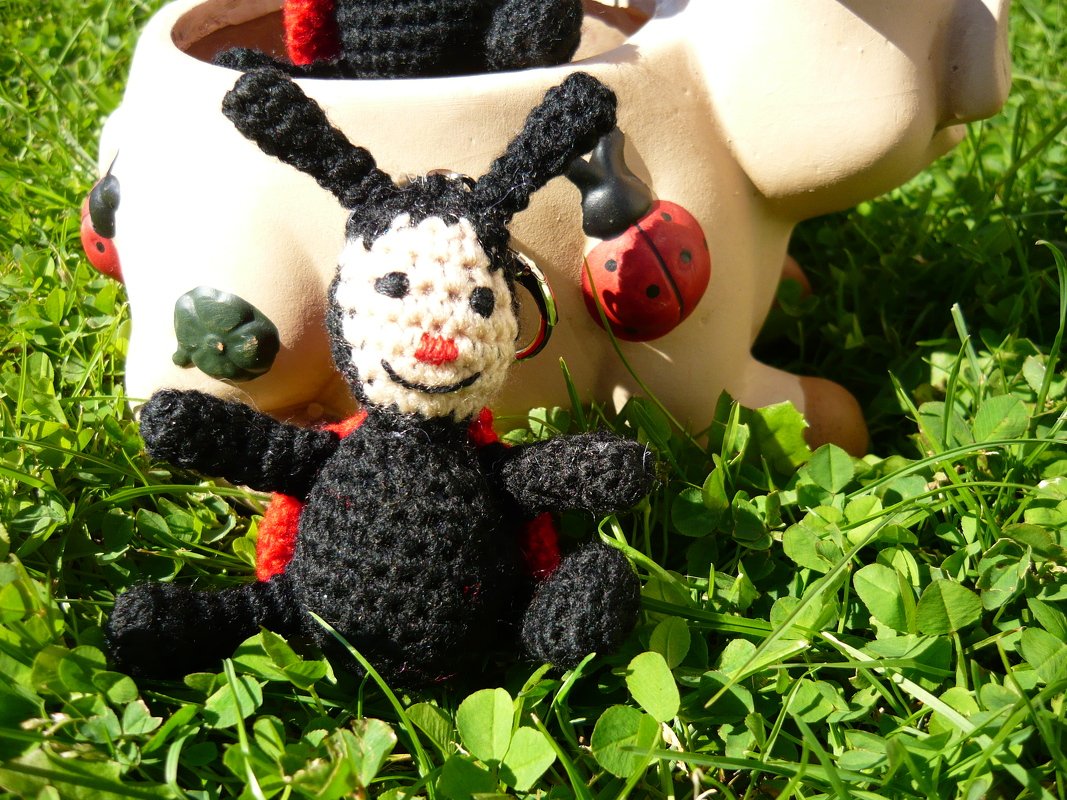 Häkelanleitung Glückskäfer Marienkäfer Glücksbringer Schlüsselanhänger / Geschenkanhänger - Bild 7