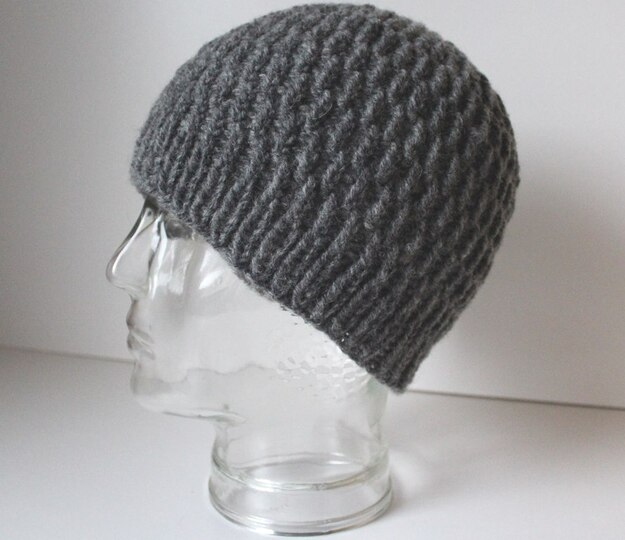 Strickanleitung Mütze, Beanie für Männer, Rippenmuster, KU ca 54-58 cm #120