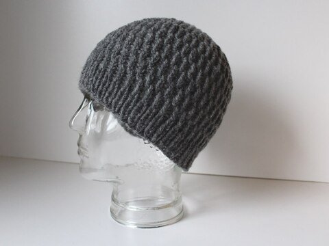 Strickanleitung Mütze, Beanie für Männer, Rippenmuster, KU ca. 54 - 58 cm