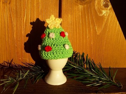 Christbaum Eierwärmer Häkelanleitung