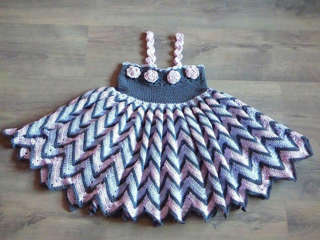 Häkelanleitung - Kleid Zick-Zack-Kleid - alle Kindergrößen - Bild 2