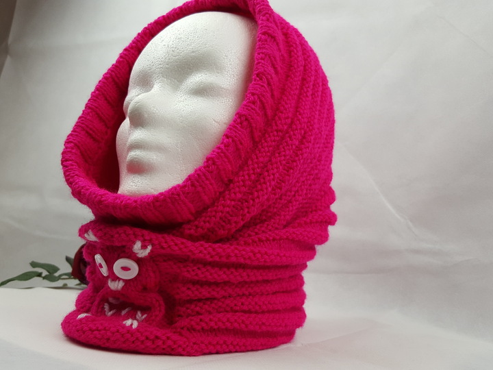 62 Strickanleitung Kapuzenschal Schlauchschal Kinder