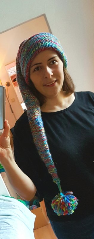 Lange Zipfelmütze gesträkelt