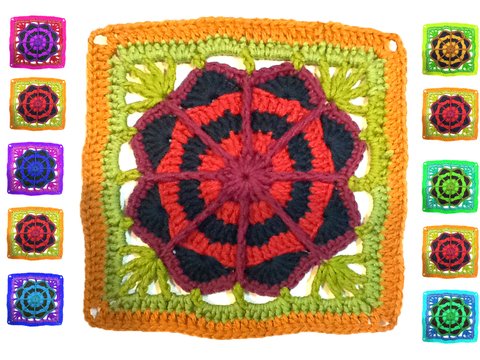 Granny Square „Sonnenrad“