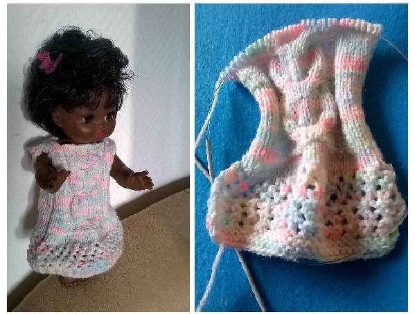 Eulenkleidchen für Puppengröße 25 cm