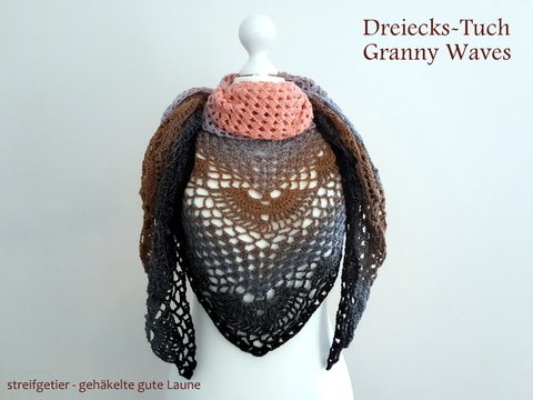 Häkelanleitung Dreieckstuch GrannyWaves