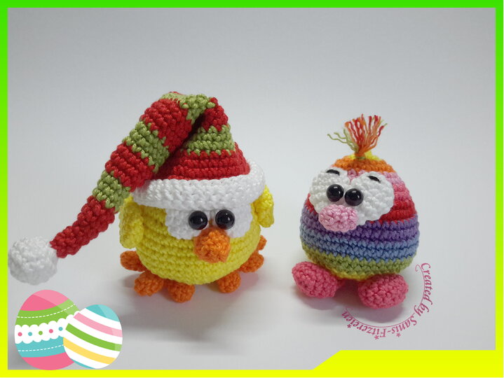 Häkelanleitung Kleine Freunde "Küken und Ei", Amigurumi