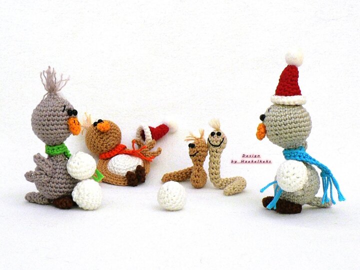 Snowman and Friends -- Crochet Pattern by Haekelkeks