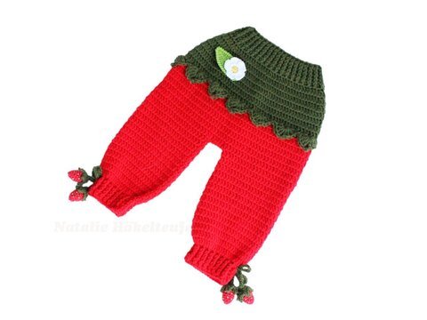 Baby- & Kinderhose "Erdbeere" Gr. 50-116