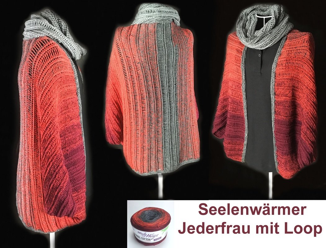 Seelenwärmer "Jederfrau" aus 2 Bobbel häkeln