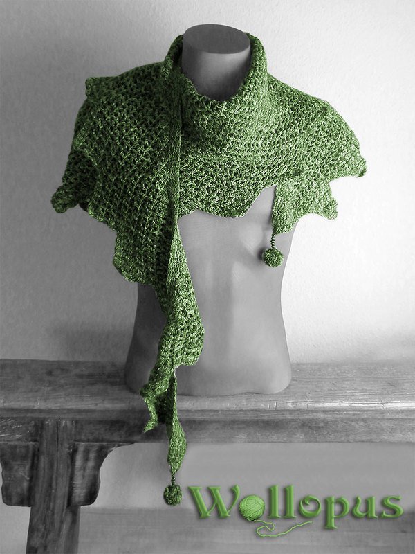 h crochet Dragon Scarf Tail