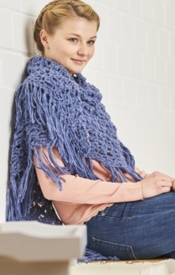 Tuch "Regentropfen" Häkeln aus Woolly Hugs Sheep