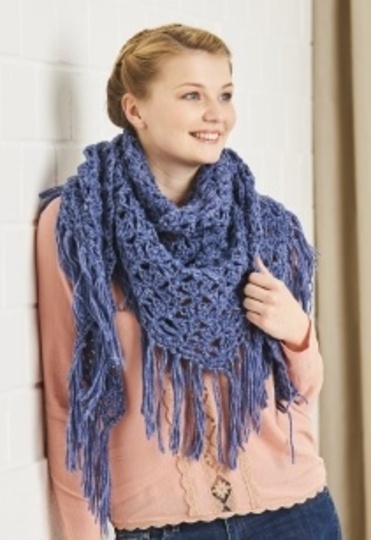 Tuch "Regentropfen" Häkeln aus Woolly Hugs Sheep