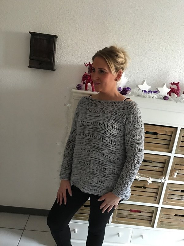 Häkelanleitung Pulli "Grey" - schnell und einfach - Bild 4