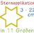 Sternapplikation in 11 Größen Stickdatei