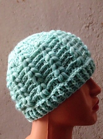 Crochet Pattern Puff Stitch, Gwen Puff beret, Sizes from Kids to Adult Large Hat Crochet Pattern, Us and Uk Standard