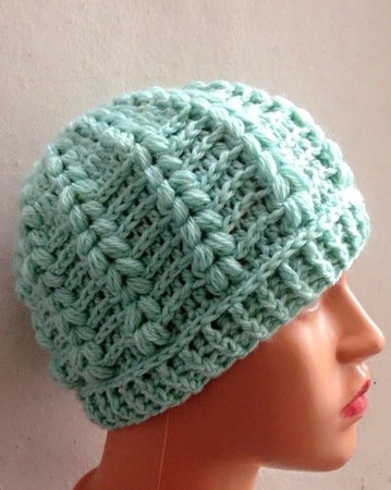 Crochet Pattern Puff Stitch, Gwen Puff beret, Sizes from Kids to Adult Large Hat Crochet Pattern, Us and Uk Standard