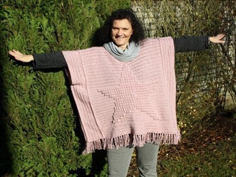 Häkelanleitung Sternponcho * passend für alle Größen*