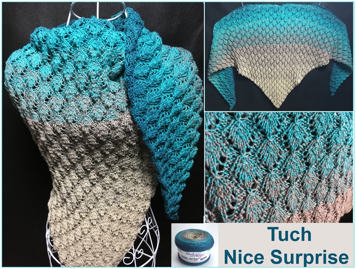 Tuch "Nice Surprise" mit 1 Bobbel stricken - Veronika Hug