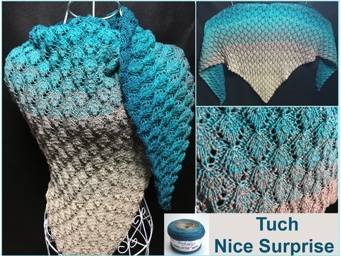 Tuch "Nice Surprise" mit 1 Bobbel stricken - Veronika Hug