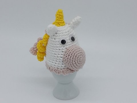Einhorn Eierwärmer Häkelanleitung